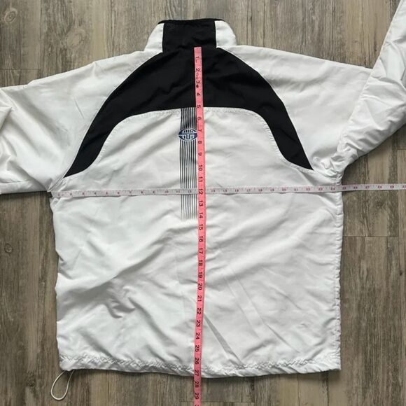 Sergio Tacchini White And Black Windbreaker Jacket Size Large - Picture 9 of 9